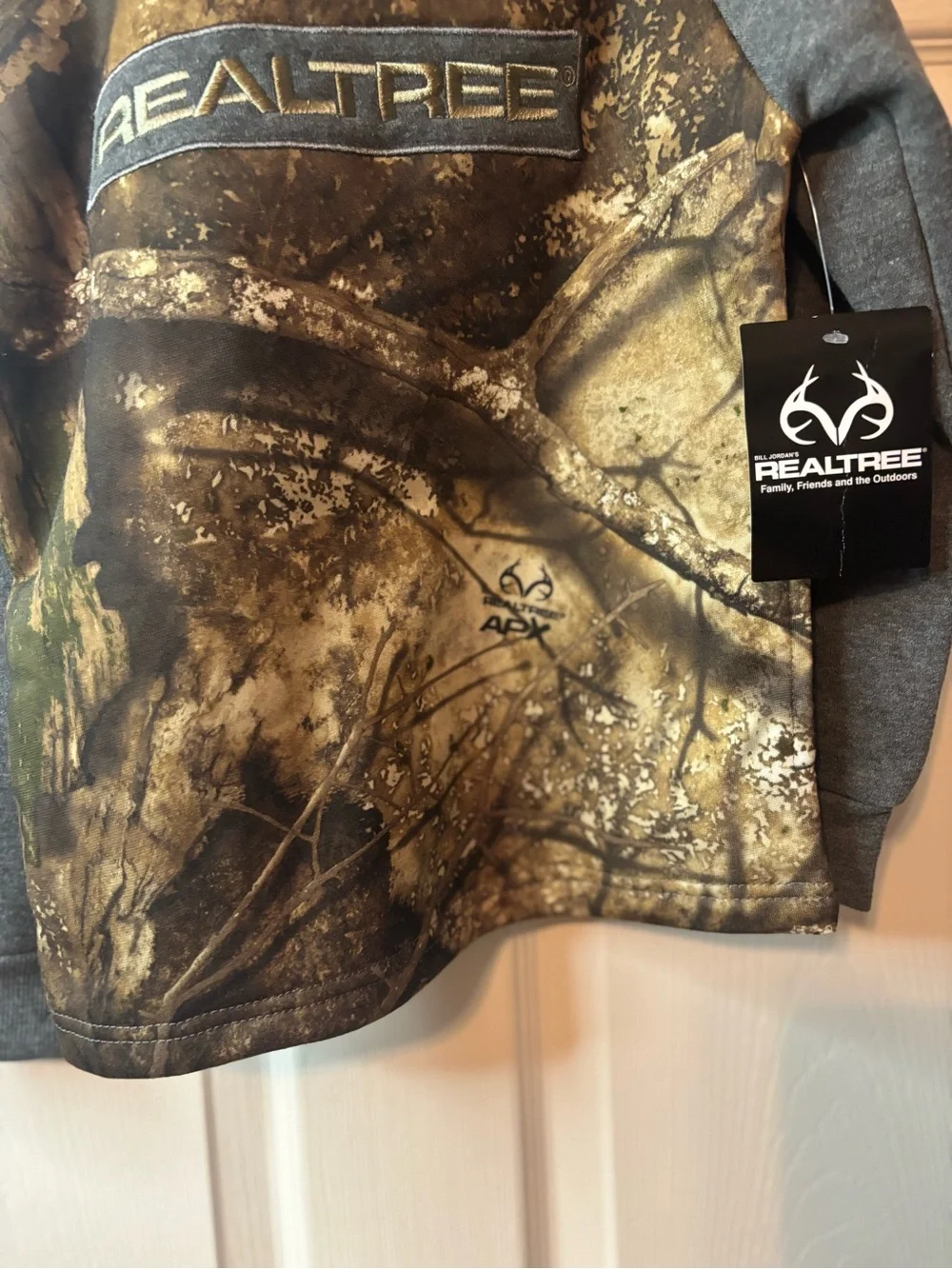 Realtree Kids Hoodie in Camo and Dark Gray